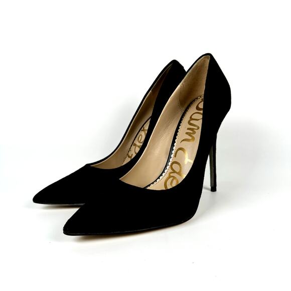 Sam Edelman Shoes - Sam Edelman Black Danna Pump Suede Pointed Toe Stiletto Heels Women's Size 8.5